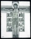 Crocifisso con otto episodi della Passione di Cristo durante il restauro