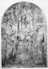 Madonna con Bambino in trono tra San Lorenzo, San Giovanni Battista, Sant'Antonio Abate e San Pietro (sinopia)