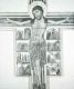 Crocifisso con otto episodi della Passione di Cristo prima del restauro