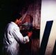 Documentazione fotografica del trattamento di rimozione della nafta dagli affreschi staccati